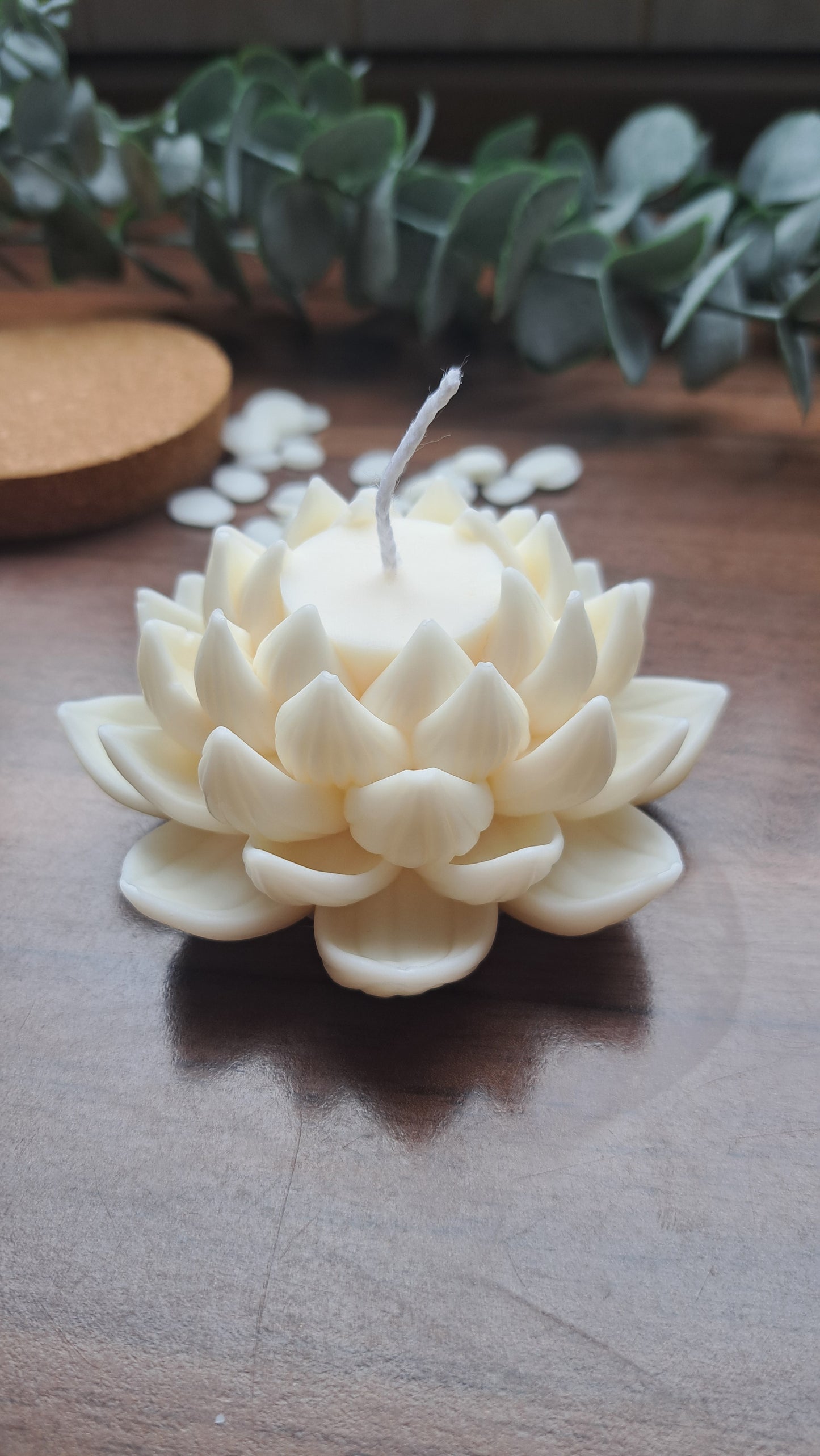Lotus Kerze geöffnet