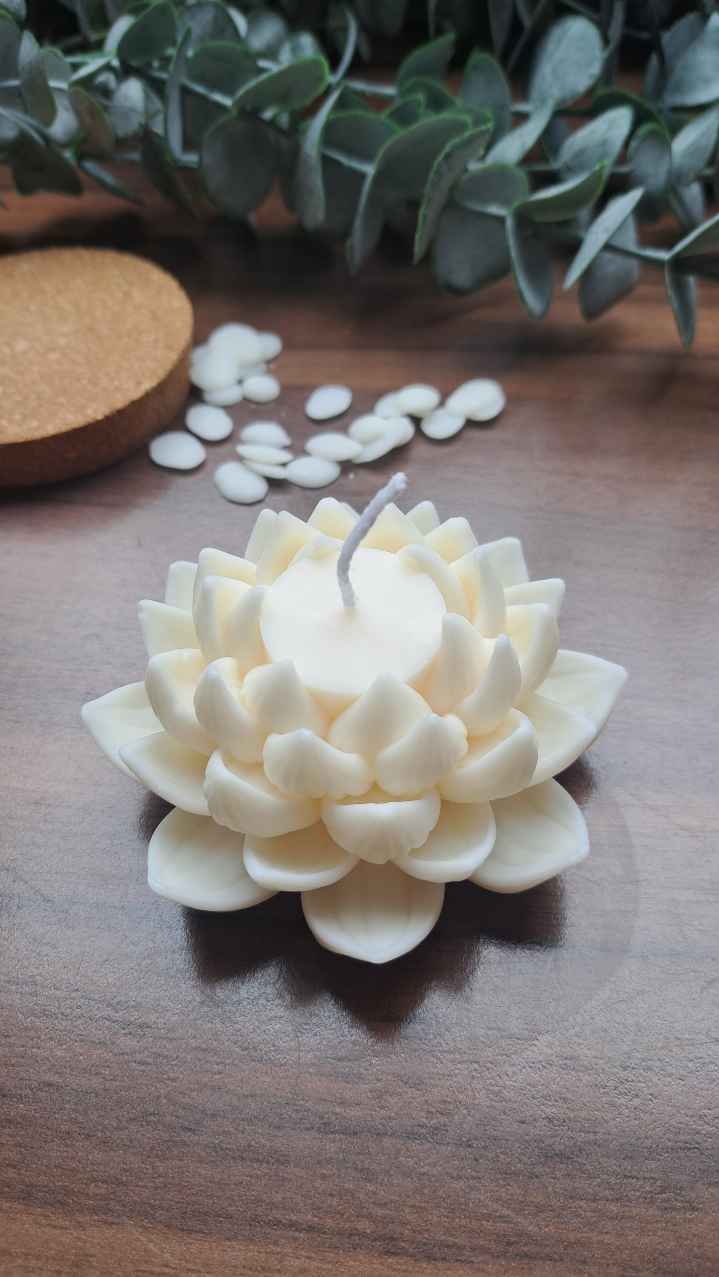 Lotus Kerze geöffnet