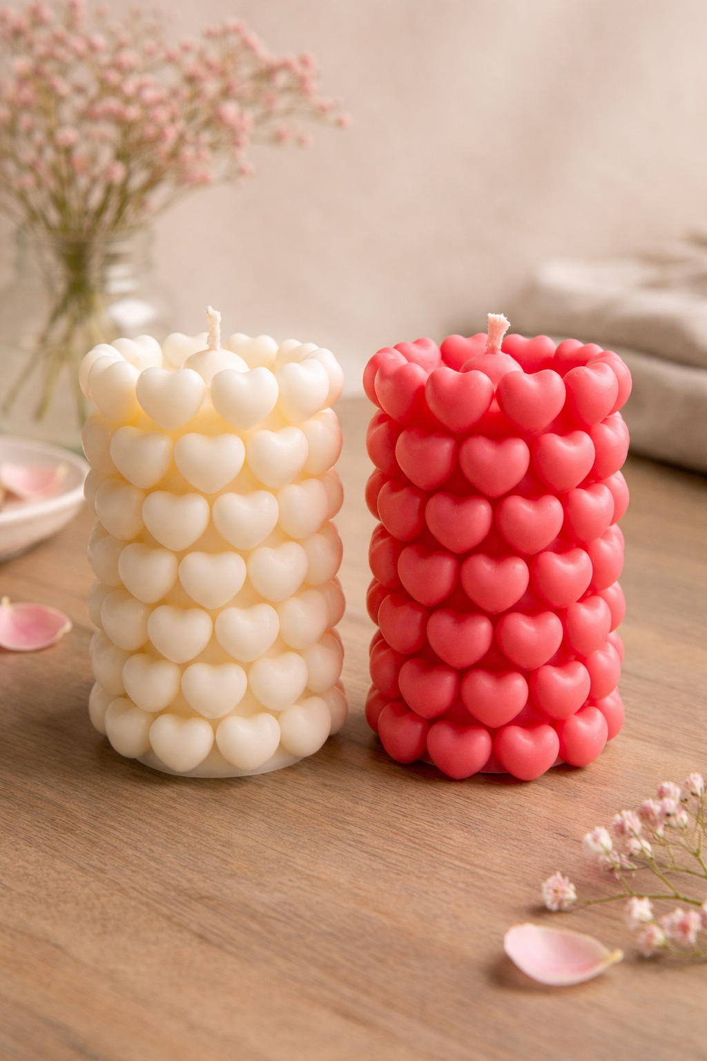 Muttertags-Geschenktüte mit Kerze & Karte