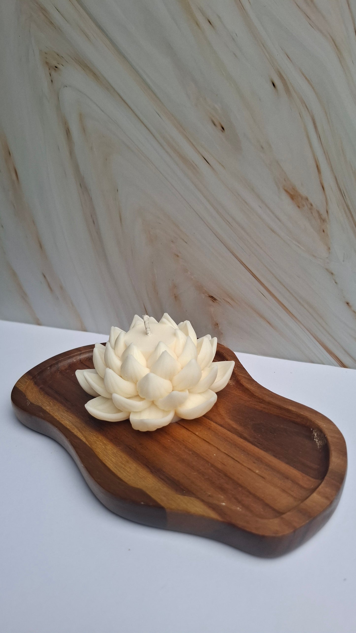 Lotus Kerze geöffnet