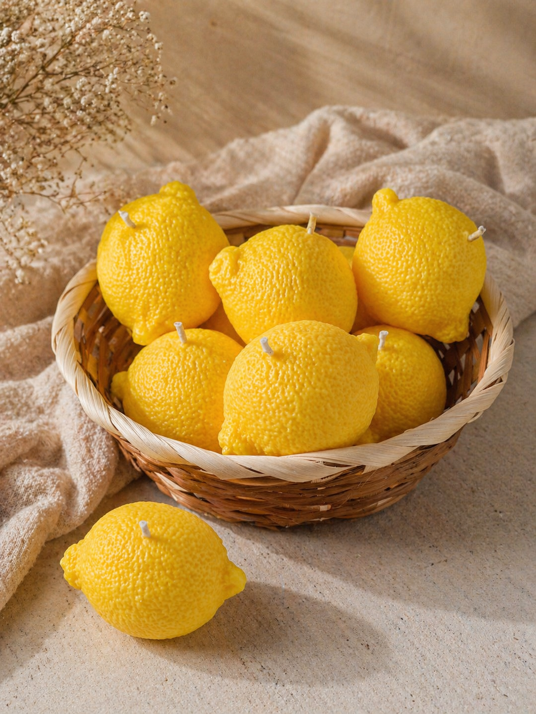 🍋 Zitronenkerze Duftkerze – Sommerfeeling in Zitronenform