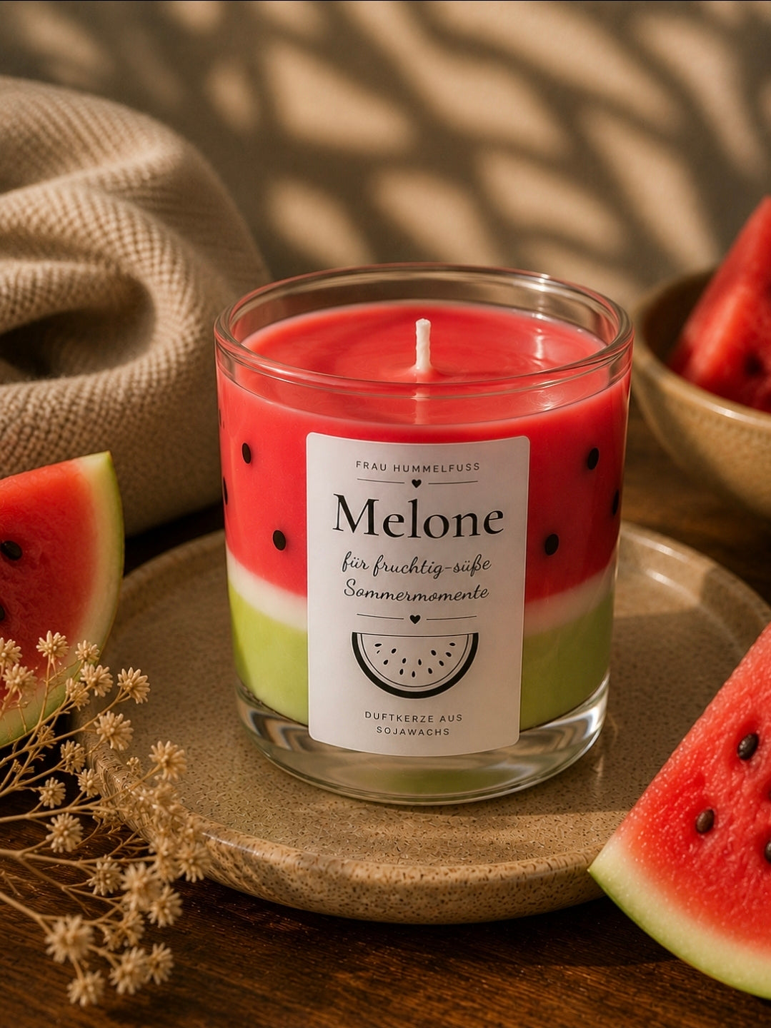 🍉 Melone Duftkerze – fruchtig-süßer Sommermoment