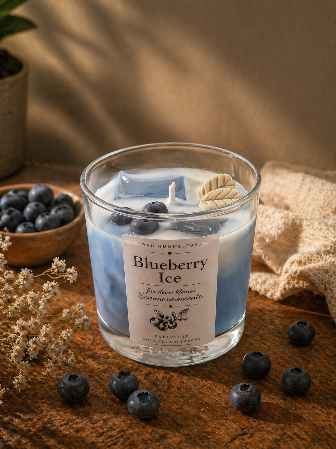 🫐 Blueberry Ice Duftkerze - fruchtige Sommerfrische für dein Zuhause