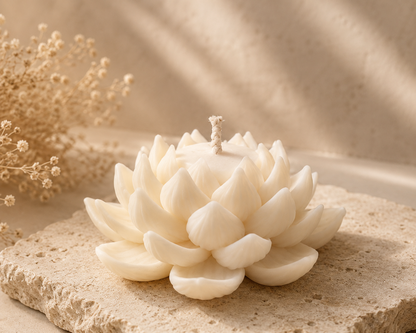 Lotus Kerze geöffnet