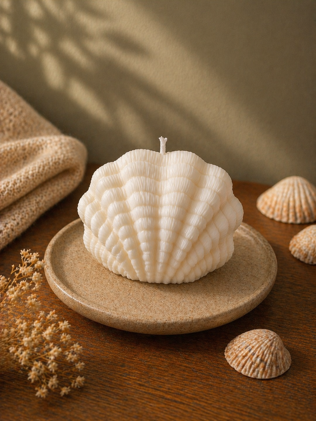  🐚 Muschelkerze – Maritime Eleganz trifft zeitlose Schönheit